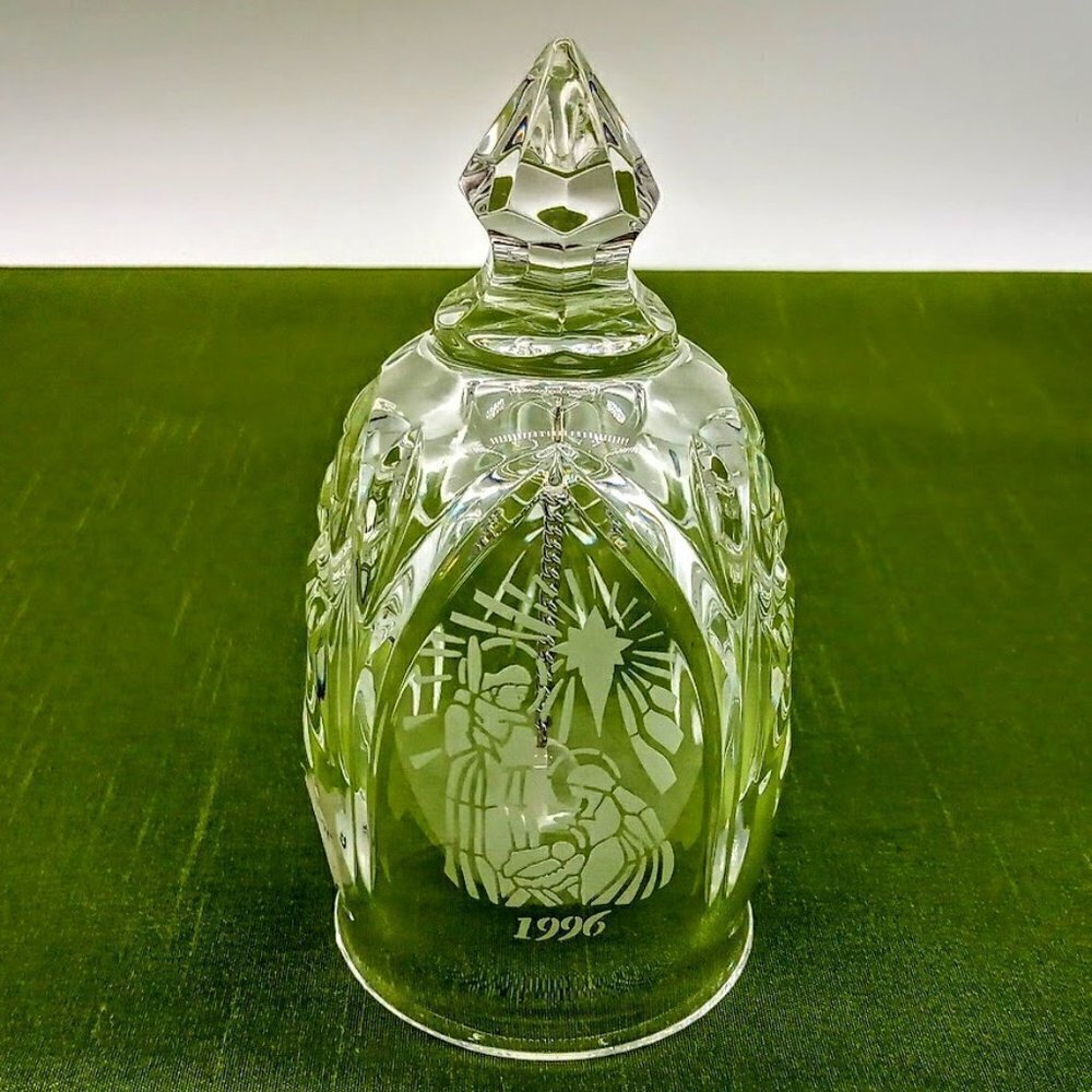 Vintage Waterford 1996 Silent Night Crystal Clear Holiday Bell